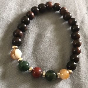 Mixed Stone Stretchy Bracelet